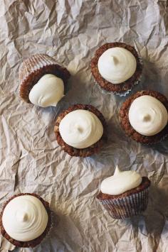 apple pie cupcakes with salted caramel whipped cream