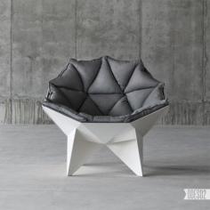 Buckminster Fuller-Inspired Geodesic Chair Offers a Futuristic Form  Buckminster fuller inspired geodesic chair offers a futuristic form.  Sort of a new version of the Papa-san chair.