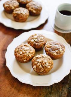 Healthy maple-sweetened, whole grain pumpkin muffins (they're absolutely delicious!) - cookieandkate.com