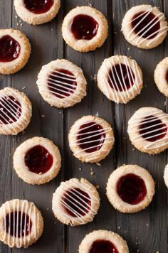 
                    
                        Coconut-laced Raspberry Thumbprint Cookies
                    
                