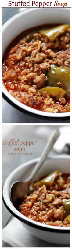
                    
                        Hearty, comforting, warm and incredibly flavorful Stuffed Pepper Soup.
                    
                