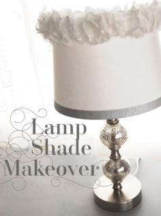
                    
                        Easy quick and cheap way to make a lampshade more feminine...Add ruffles made from left over fabric scraps. Lamp shade makeover tutorial  The Style Sisters
                    
                
