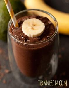 
                    
                        This healthy chocolate avocado smoothie is super quick, simple and ultra creamy! Doesn't taste a bit like avocados and can also be made as pudding.
                    
                