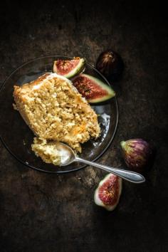 
                    
                        Butterscotch Cake With Orange Sour Cream Glaze And Figs
                    
                