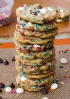 
                    
                        Best-ever Cake Batter Chocolate Chip Cookies - made them just now and they are delish!
                    
                
