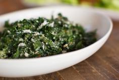 Tuscan Kale salad from True Food 4-6 cups Kale, loosely packed, sliced leaves of Italian black varieties (Lacinato, "dinosaur," cavolo nero) with midribs removed • Juice of 1 Lemon • 3-4 T Extra-Virgin Olive Oil • 2 cloves Garlic, mashed • Salt & Pepper, to taste • Hot Red Pepper Flakes, to taste • 2/3 cup grated Pecorino Toscano cheese or other flavorful Italian grating cheese • 1/2 cup freshly made Bread Crumbs from lightly toasted bread Directions: Whisk together lemon juice, olive oil, garlic, salt, and pepper, and a generous pinch (or more to taste) of hot red pepper flakes. Pour over kale in serving bowl and toss well. Add 2/3 of the cheese and toss again. Let kale sit for at least 5 minutes. Add bread crumbs, toss again, and top with remaining cheese.