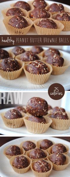 
                    
                        Healthy Peanut Butter Brownie Balls {repeat recipe} + news! | via @Lee Hersh | Fit Foodie Finds
                    
                