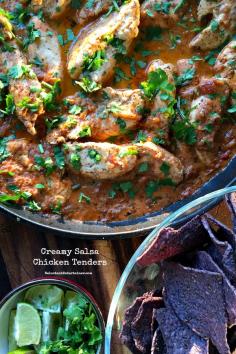 
                    
                        Dinner on the table in 20 minutes: Creamy Salsa Chicken Tenders at ReluctantEntertai...
                    
                