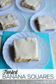 
                    
                        Frosted Banana Squares | See more yummy recipes on TodaysCreativeLif...
                    
                