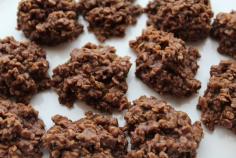 No-Bake Chocolate Oat Cookies  --  healthy recipe, uses honey to replace sugar.