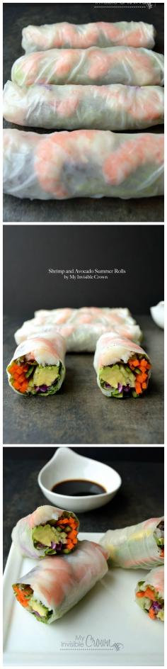 Kip would love these Shrimp Avocado Summer Rolls healthy and tasty!