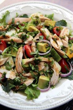 Chicken salad with balsamic cilantro dressing | Laylita's Recipes