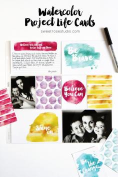 
                    
                        Watercolor Project Life Cards at Sweet Rose Studio
                    
                