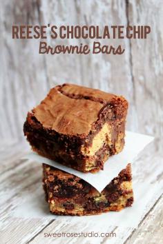 Reese’s Chocolate Chip Brownie Bars Recipe