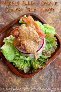 You have never seen a burger like this: Almond Butter Beastie Bunless Bacon Burger! Will satisfy even the biggest burger craving! The almond sauce alone is completely addictive and worth a try! If you prefer a buns-on version, just choose your favorite gluten-free buns for a prefect recipe!