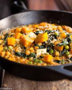 Butternut squash and chickpea curry Brad and I have considered Indian food to be our comfort food for ages. Although we are both of European decent somehow the taste of warm and slightly spicy curries make us feel at home. It's no wo...