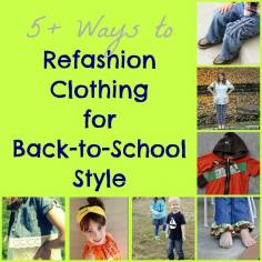 Check out all the creative ways you can save money on back-to-school shopping with this collection of kids' clothing refashions at Infarrantly Creative.