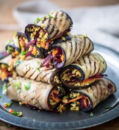 Grilled aubergine rolls | Food Recipe Center