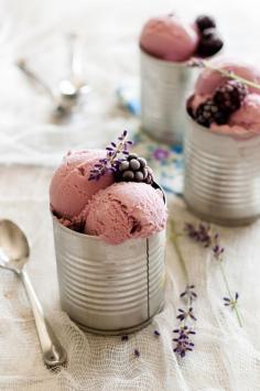 Blackberry Lavender Chevre Ice Cream - The Kitchen McCabe