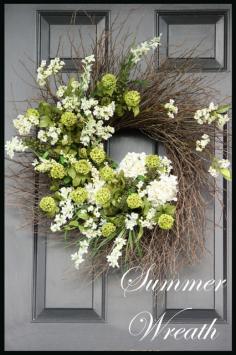 Summer wreath idea for front door