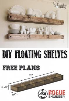 DIY Floating Shelves | Free Plan | Rogue Engineer