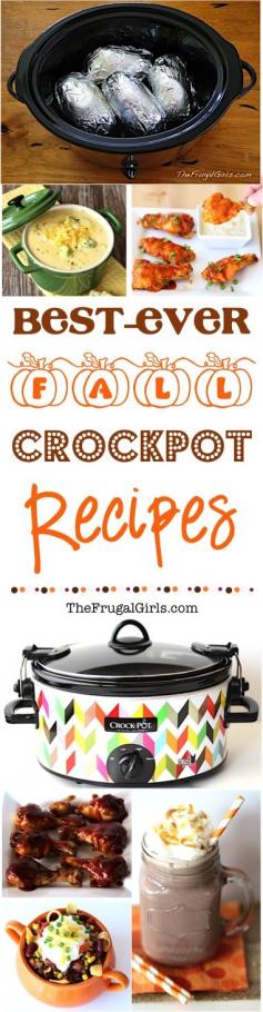 Fall Crockpot Recipes! ~ from TheFrugalGirls.com ~ go grab your Slow Cooker and get ready for the Best Ever Fall Crock Pot Recipes... perfect for a cozy dinner, football parties, and fabulous desserts! #slowcooker #recipe #thefrugalgirls