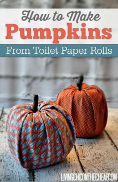 No Sew DIY Toilet Paper Roll Pumpkins