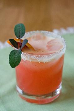 Recipe | EASY Blood Orange Margaritas :: "I have yet to meet a margarita I didn't like ... The flavor is quite similar to a traditional margarita, but slightly sweeter thanks to the blood orange juice, and of course you just can't beat that gorgeous orange-red hue."~Annie ... #entertaining #drinks