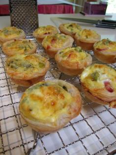 21 Favorite Holiday  Party Appetizers ~ e.g. Ham  Swiss mini quiches