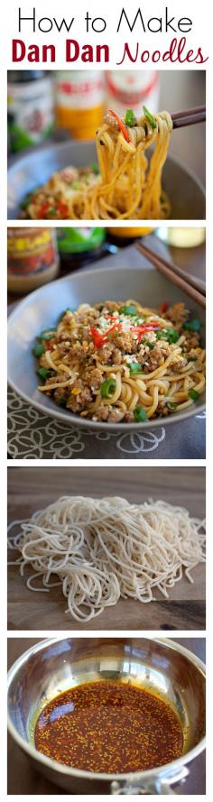 How to Make Sichuan Dan Dan Noodles by rasamalaysia: Super delicious - spicy, sour and savory.  #Noodles #Chinese