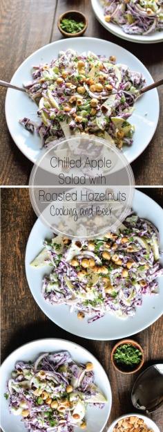 
                    
                        Chilled Apple Salad with Roasted Hazelnuts: a side dish recipe to add to your fall menus!
                    
                