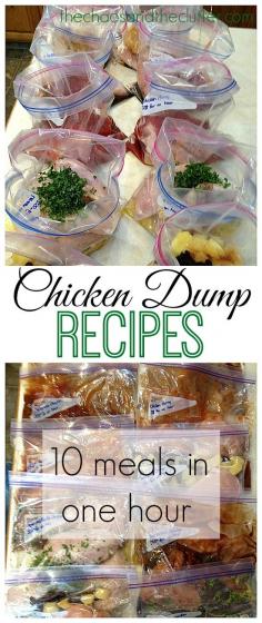 5 Chicken Dump Recipes - Crockpot Freezer Meals
