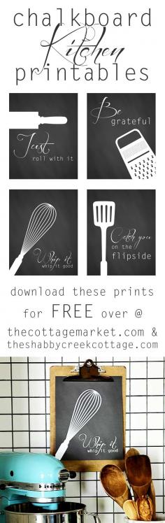Free Chalkboard Kitchen Printables