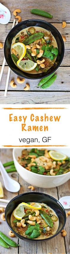 Having "missed out" on #Ramen for a long time, I made my first attempt to make this mythical food that has sustained so many college students. But this is not a simple instant noodle pack, but a fresh #vegan and #glutenfree soup based on #coconut milk, with fresh vegetables, and crunchy cashews. It's really #simple to make and a joy to eat!