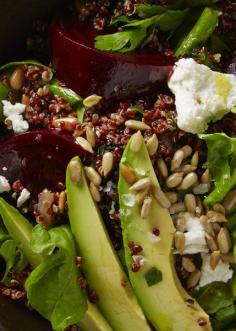
                    
                        Avocado, quinoa, beet, and goat cheese salad: A great packed lunch option.
                    
                