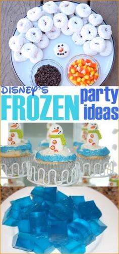 Frozen Birthday Party Ideas. Great party ideas for a boy or girl. Very cute donut idea
