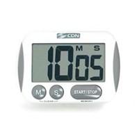 A quick glance at this digital timer, even from across the room, lets you know how much cooking time is left. The extra big digit model means you'll never need to grab a pair of glasses to keep tabs on time, plus the oversized buttons to set, start and stop time are simple to use, too. It counts up or down, works as a stopwatch, has a long and loud alarm and last count recall. Set for up to 100 minutes. For mounting, it easily clips or sticks via magnet, or use the handy stand. AAA battery included.