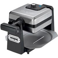 Bread & Waffle Makers - Quick and easy Waring square Belgian waffle maker lets you bake and serve multiple waffles in minutes! This flip waffle maker ensures even baking and browning to enjoy restaurant-quality, deep-pocketed waffles any day of the week. Select precise browning level from 1-6 settings and enjoy the exact golden texture and desired crispness every time. Add batter using the included measuring cup. Flip rotary lever 180 degrees to begin baking. Ready light illuminates when maker is pre-heated for batter, cycles off and lights when waffle is done. This Belgian waffle maker easily serves a brunch crowd, efficiently baking up to 14 square whole waffles in 30 minutes. Nonstick-coated plates ensure easy release and cleanup. Wide-grip handle. PTFE-free. Brushed-stainless-steel housing. Stainless-steel drip plate and BPA-free plastic measuring cup are dishwasher-safe. 1000 watts. Bakes 4, 2 3/4"-square waffles. Wipe clean. Recognized and respected around the world for durability and high-performa - Specifications Model: WMK250SQ Material: brushed stainless-steel housing, nonstick-coated cast aluminum waffle plates, stainless-steel drip plate and plastic measuring cup 1,000 watts 6 1/2"W (9" w/tray) x 13 3/4"D x 7 3/4"H (w/dial) Waffle size (whole): 6" Sq. (four 2 3/4" Sq.) Cord Length: 24"L Weight: 5-lb. Made in China Care and Use Wipe clean Before first use, season the grids with cooking spray or flavorless vegetable oil Preheat waffle maker (approx. 4 minutes) Use measuring scoop including to ensure correct amount of batter Pour batter into center of grid and spread evenly using heatproof spatula (if needed) Disconnect after use by turning control setting to #1, turning switch to Off, then removing plug from wall outlet Wipe clean cooled grid plate with damp cloth Note: do not immerse plug, cord or unit in water