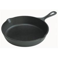 Cast-iron skillet provides a superior cooking instrument. Available in your choice of sizes. Pre-seasoned and oven-safe up to 500 degrees Fahrenheit. Hand-wash with hot water and a stiff brush. Made in America. Lifetime manufacturer's warranty included. The Lodge Logic Seasoned Skillet is an essential tool for today's kitchen. Quality cast iron utensils which professional chefs consider to be precision cooking tools, enable precise control of cooking temperatures. The heat-retention qualities of cast iron allow for even cooking temperatures without hot spots. The Lodge Logic skillet is pre-seasoned with a special vegetable oil formula, saving you time and also providing a non-stick surface for easy clean-up. Skillets are available in your choice of sizes, and are oven-safe up to 500 degrees Fahrenheit. About Lodge ManufacturingFounded by Joseph Lodge in 1896, Lodge Manufacturing is the oldest family-owned cookware foundry in America and is a market leader in cast iron cookware. Nestled alongside the Cumberland Plateau of the Appalachian Mountains is the town of South Pittsburg, Tennessee, where Lodge produces the finest cast iron cookware in the world. The company offers the most extensive selection of quality cast iron goods on the market, including skillets, Dutch ovens, camping cookware and more. Lodge is also an eco-responsible company, with programs to reduce hazardous waste, reuse foundry sand, establish new ponds for plant and animal life, and plant new trees on the Lodge campus.
