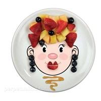 Are you a girl with a taste for fashion? Heres a way to eat and make a fashion statement at the same time! Go ahead - give Ms Food Face a broccoli bouffant or a mashed potato makeover. But why stop there? Between bites, try out a a stylish pair of edible earrings with a teriyaki tiara. Its deliciously fun! Ms. Food Face is crafted from hotel-quality, food-safe, high fire ceramic. Wouldnt the little girl in you have loved playing with her food like this? Plate measures 8.5 inches in diameter. Ceramic. One plate.