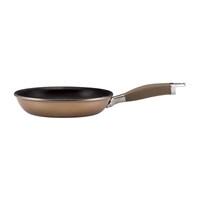 Hard-anodized aluminum. SureGrip handles. Oven-safe up to 400 degrees. Restaurant-tested. 8-inch skillet. Making your favorite foods has never been easier than when you cook with the Anolon 82243 Advanced Bronze Collection Nonstick Hard-Anodized 8 in. Skillet. Sloped sides make it super easy to flip and toss delicate foods like omelets or pancakes. Additional information: Twice as hard as stainless steel for unmatched durability Fast, even heating and reduced hot spots Anolon SureGrip handles are made from stainless steel and comfortable silicone Hand-wash only Nonstick surface for easy clean upManufacturer's limited lifetime warranty About Anolon CookwareFor those who think recipes are more like suggestions, meet Anolon - a leading brand of gourmet cookware designed to empower food enthusiasts to creatively express themselves in the kitchen. Anolon gives home cooks the ability to cook outside the recipe by offering a wide selection of high-performance, exceptionally crafted cookware, bakeware, cutlery, tools and gadgets that satisfy the needs of each home chef's unique cooking style. Celebrate creativity in the kitchen with Anolon.