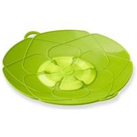 Invented by experts in the cooking industry, this Kuhn Rikon high-grade silicone lid reinvents the way chefs boil food. Cooking pasta, potatoes, rice or vegetables, this heat-safe lid features unique center flower petals that lift to vent water and stop boilovers. Chefs use this amazing silicone lid to reduce stock, boil chicken or vegetables, without continuously monitoring the pot. Excellent as a splatter guard over a saucepan, skillet or in a microwave. Flexible shield is gentle on cookware, will not scratch rims or surfaces. When boiling stops, center petals collapse, sealing the lid flat, efficiently creating a vacuum to retain flavor and nutrients, and keep food warm for serving. This silicone lid is a cooking must-have to stop spills and keep the stove top or countertop clean. Confidently saute or deglaze using this splatter guard. Heat-resistant to 400 F. Microwave- and dishwasher-safe. Fits 6 to 10 Dia. pot or skillet. Superior in design, this silicone lid is the result of outstanding engineering by Kuhn Rikon, leaders of innovative, functional kitchen tools and appliances for more than 70 years. Product Features Potatoes, pasta, rice or vegetables will not boil over using this silicone lid Center flower petals lift to vent water and stop boilovers Ideal to reduce stock, boil chicken or vegetables Use as a splatter guard over saucepan, skillet or in a microwave When boiling is done, petals collapse, creating a tight-sealing lid on pan rim to retain ingredient flavors and nutrients Keeps food warm for serving Flexible silicone protects pan rim or surfaces from scratches Prevents spillovers to keep stove top or countertop clean Heat-resistant to 400 F Fits 6 to 10 Dia. pot or skillet. Kuhn Rikon is well-known for developing tools and appliances that are superb in functionality, dependability and design, and is one of the most respected kitchen/restaurant manufacturers in Europe