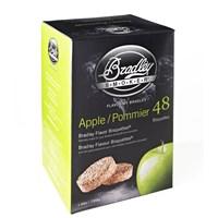 Choose from available flavor options. For use with Bradley smoker. 48 bisquettes produce 16 hours of burn time. Chippings produce continuous smoke at consistent temperature. Can be used for any meat. The secret to the Bradley Smoker is the Bradley Bisquettes - 48 Pack. To produce the bisquettes, the hardwood chippings are bound together using precise quantities, at controlled pressures and densities from chippings of the natural hardwoods and fruitwoods. The flavor of the smoke is determined by the variety of wood being burned. By this method, their burning behavior remains consistent and predictable. Furthermore, by limiting the combustion time to 20 minutes for each bisquette, on top of the electrically heated element, the chippings produce clean continuous smoke at a consistent temperature. These two factors eliminate the guesswork and uncertainty from smoking food, giving you perfect results every time you smoke. The Bradley Smoker, which uses these bisquettes, is fully automatic, burning and dispensing one bisquette ever 20 minutes. At a rate of 3 bisquettes per hour, the smoker has a capacity for 8 hours of unsupervised operation. The only hard thing about it is choosing a smoke flavor! Choose from a variety of flavors! Alder has a distinct, rich flavor that is perfect for seafood, ham or bacon. Mesquite and Hickory have strong flavors usually used for beef or pork. Apple is sweeter and milder, and is ideal for poultry and wild game. About Bradley SmokersBradley invites you to the wonderful world of gourmet food smoking. An exciting adventure awaits you, filled with a realm of endless possibilities for delicious food that will have you coming back for more time and time again. Bradley has has been making food smokers for the restaurant and hotel industry for well over a decade. Many of the finest hotels and restaurants around the world smoke their own foods using Bradley Smokers. Bradley Smokers are engineered to control the smoke in order to produce consistent results, all in a hassle-free design that doesn't demand constant attention. This endeavor led to the development of Bradley Flavor Bisquettes, which provide you with a simple way to add rich and savory flavors to your food, either on your BBQ grill or using your Bradley Smoker.