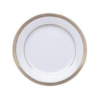 Hand-wash only; do not microwave. Made from high-quality porcelain. White with metallic bands; your choice of color. Ideal for entertaining or special occasions. Each plate measures 9.13 diam. inches. High-quality porcelain and your choice of metallic bands give the 10 Strawberry Street Luxor Lunch Plates - Set of 6 a luxurious look and feel that's perfect for formal occasions. Coordinate them with the rest of the Luxor dinnerware set (sold separately) to complete your table's look. Please hand-wash these plates to keep their finish looking great. About 10 Strawberry Street10 Strawberry Street creates and imports the most unique and functional glassware you'll find. Their imported products come from Sri Lanka Germany and Belgium and they are continuously developing new factories and suppliers to bring you the most diverse product lines available. Their line of barware is durable and dishwasher-safe and comes in a variety of sizes and colors to suit any home bar's decor. Color: White.