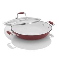 Almost no other Miami chef has made it as big as Michelle Bernstien. Michelle has been cooking up success as the owner of two successful Miami restaurants, winner of Food Network: Iron Chef America, and guest star on The Today Show and Martha Stewart. Now, she has designed and hand selected this Cast Iron Lite 12" Chef's Pan. This pan is perfect for a gift, or to keep for yourself. A staple for any kitchen. This pan has a multicoated enameled exterior, which ensures strength, durability and heat resistance making it perfect for everyday use. This Lite Cast Iron pan has all the same legendary performance and benefits as Cast Iron, but with half the weight. Designed for you with a resilient nonstick interior and sleek silicone handles, makes clean up and cooking easier. The pan comes with a glass lid, which perfectly seals the pan to keep your flavors locked in. The smooth enameled base is compatible with all cooktops, including induction. With this set, you will also receive a collection of Michelle's recipe case, specifically designed for her Chef's Pan.