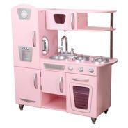 Have your mini Masterchef dishing up delicious feasts with the Pink Vintage Play Kitchen from KidKraft, with a quirky retro design in soft pink.