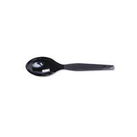 Plastic disposable cutlery is great for any office party or breakroom Strong and durable medium-weight design is rigid, yet flexible. Ideal for any office environment. Leave them at your desk for lunches and snacks, in the breakroom for birthdays and events, in conference rooms for breakfasts and luncheons, and more! Dixie(R) Medium/Heavyweight Utensils, Spoons, Black, Box Of 100 is one of many Cutlery available through Office Depot. Made by Dixie.