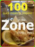 Dr. Barry Sears, in his books, explains how it is possible to reach a perfect psycho-physical condition, called precisely "THE ZONE," by properly balancing the foods to consume with regularity and precision. It is not always simple, however, to properly balance carbohydrates protein and fats. To do so, often the consumer turns to specific packaged products already balanced in "blocks." The danger of this approach is that the diet may be interrupted early because of the lack of variety of these foods, the less-than-exciting flavors, and the high cost. The goal of this book is to give the reader valid assistance by suggesting meals balanced in 40-30-30 that are easy to prepare, quick and economical. Naturally, when we follow a controlled diet, we can't expect to eat tons of sweets and cookies, but thinking of completely giving up simple sugars is not correct either. That is why the 100 meals of this book contain a balance of foods of low and medium glycemic content and some high glycemic foods. You will decide which meal is most suited to your tastes and to your requirements. You will discover that following the ZONE DIET does not mean giving up everything you like. To better orient the reader, the book is divided in 4 chapters. Each chapter contains 25 meals. The first chapter offers the appetizers balanced by a "block," the second chapter has the breakfasts and the snacks balanced by two "blocks," the third chapter shows lunches balanced by three "blocks" and the fourth chapter has dinners balanced by four "blocks.
