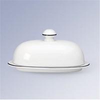 Made of porcelain. Microwave- and dishwasher-safe. Smooth, glossy white finish with double-banded navy rims. Comes with a knob top lid. Measures 7 inches long. Serve breakfast in style using the Dansk Christianshavn Blue Covered Butter Dish. This butter dish comes with a knob top lid. Attractive and functional, the covered butter dish is a must-have for almost all homes. The smooth, glossy finish with double-banded rims adds to its visual appeal. It's microwave and dishwasher safe, making the dish easy to maintain. Made of porcelain, the classic butter dish enhances the elegance of your table setting. About Lenox CorporationLenox Corporation is an industry leader in premium tabletops, giftware, and collectibles. The company markets its products under the Lenox, Dansk and Gorham brands, propelled by a shared commitment to quality and design that makes the brands among the best known and respected in the industry. Collectively, the three brands share 340 years of tabletop and giftware expertise.