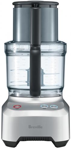 Designed to slice, dice and julienne like a professional sous chef, this commercial-grade food processor lives up to its name. A more compact version of Brevilleâ s highly rated food processor, this 12-cup version features the power and precision of the Sous Chef in a smaller, countertop-friendly footprint. Complete with auto-pulse, wide-mouth feed chute and accessories that provide more slicing, dicing, chopping and kneading options than ever, the Sous Chefâ s powerful, commercial-grade motor can tackle anything you throw at it. Manufacturer: BrevilleModel: BFP660SILIncludes: Unit, S-blade, dough blade, slicing disc, grater, feed chute, bowl Material: Plastic, stainless steel Care: Hand wipe unit clean. Removable components are dishwasher safe Dimensions (outside): 17.32" H (with bowl) x 7.7" W x 11;" DCapacity: 12 cups (dry); 9 cups (wet)Weight: 16.53 lbs. Watts: 1000Warranty: 10-year motor warranty. 12-month replacement warranty Made in ChinaFEATURESAdjustable slicing disk easily converts from thick-cut to paper-thin slices Large, 5"-diameter feed chute accommodates large chunks of food to speed prep time and decrease the amount of pre-cutting Safety interlock system prevents the motor from running when the work bowl isnâ t securely attached Pause and pulse functions Non-skid rubber feet keep unit in place when while processing Hideaway cord tucks up inside the base to keep countertops clutter free Get the recipe for Beet and Goat Cheese Ravioli >?